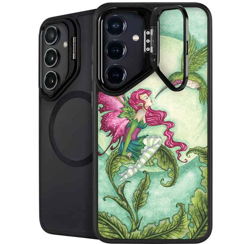 Flirting Fairy and Hummingbird by Amy Brown Galaxy S24 FE Kickstand Case